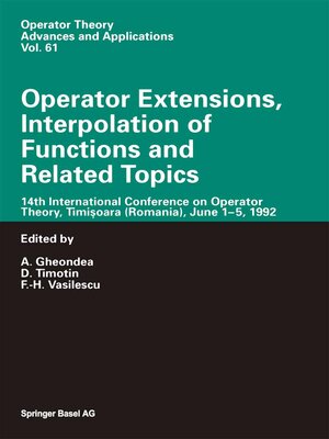 cover image of Operator Extensions, Interpolation of Functions and Related Topics